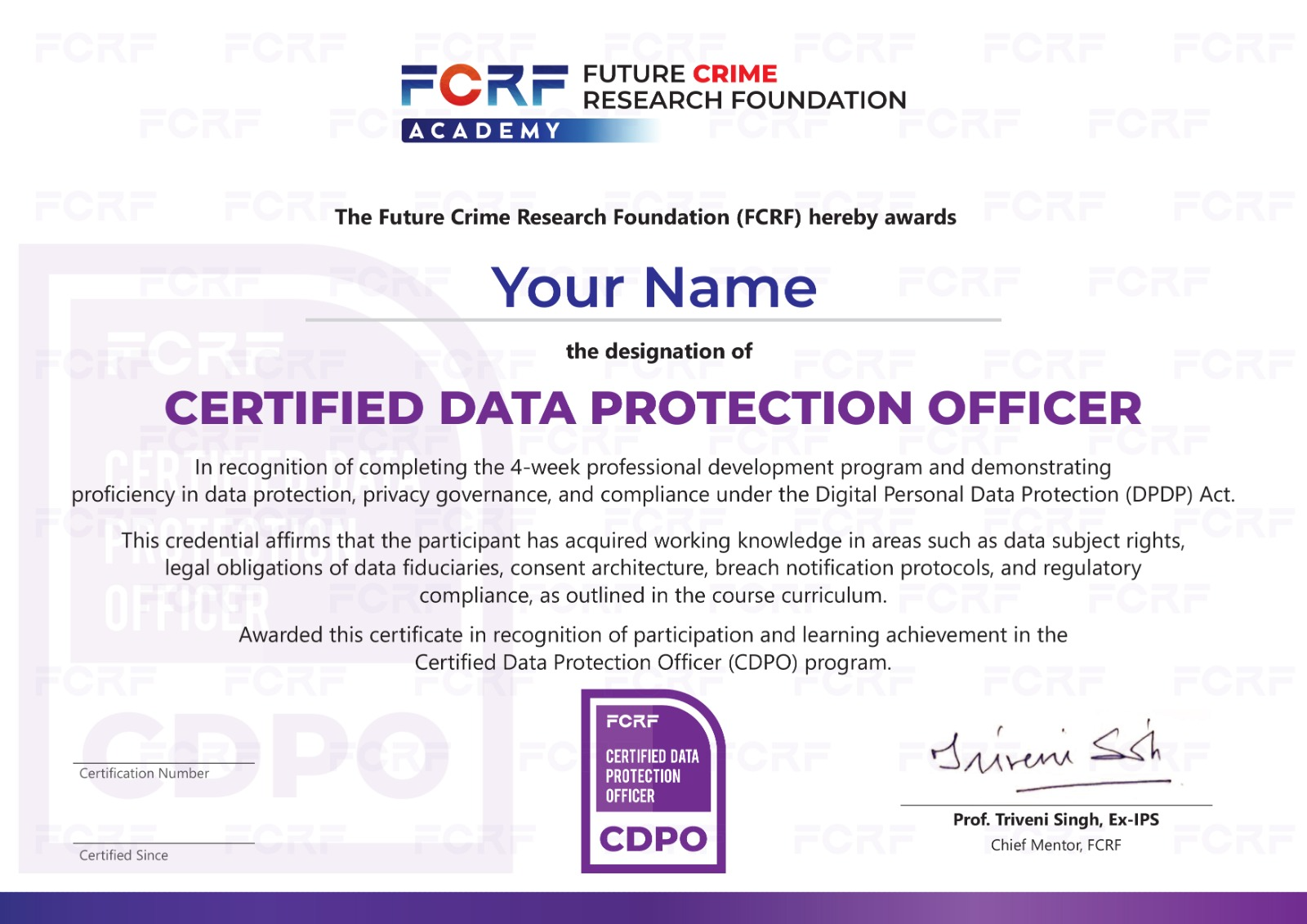 Certificate displayed on laptop