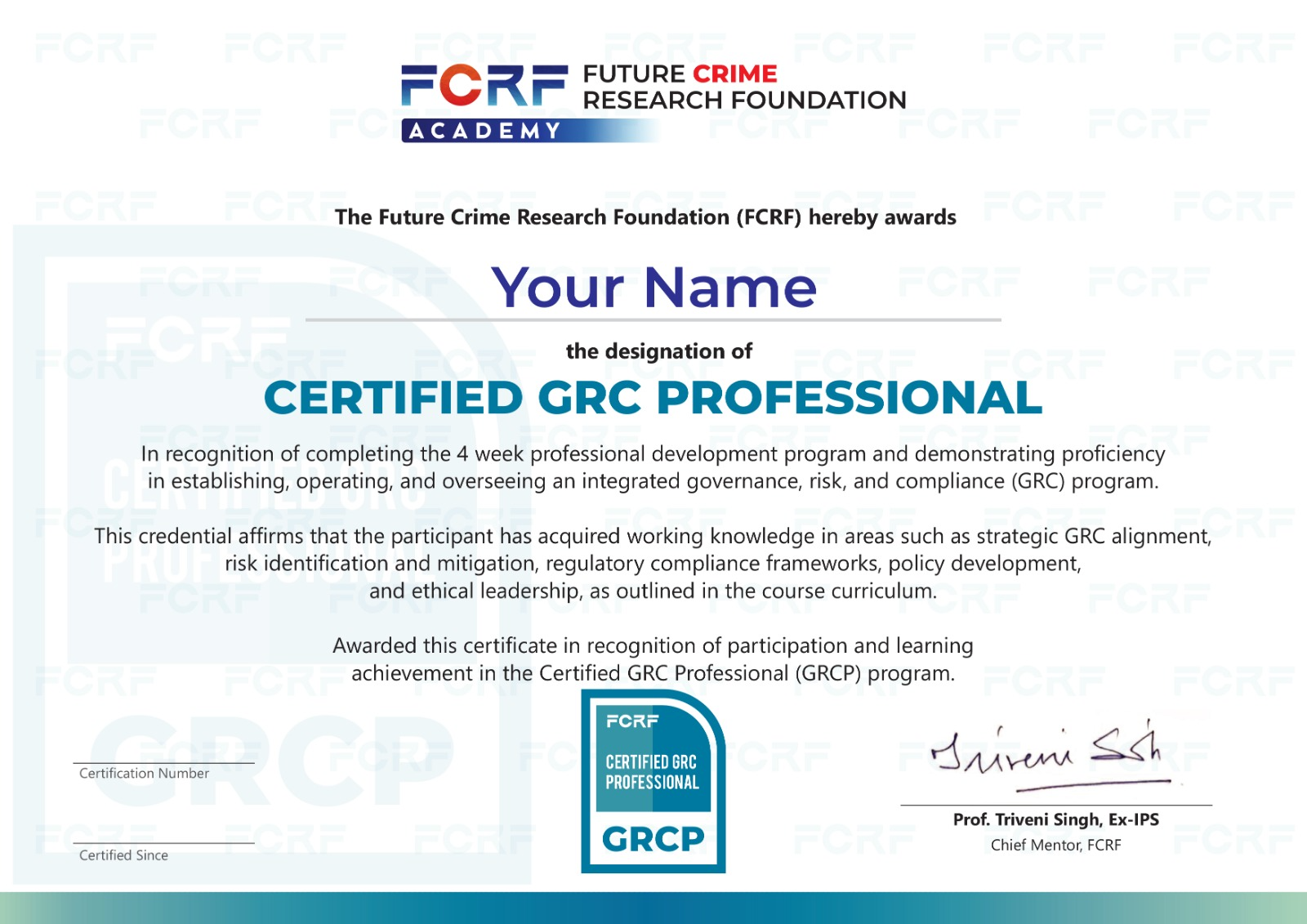 Certificate displayed on laptop